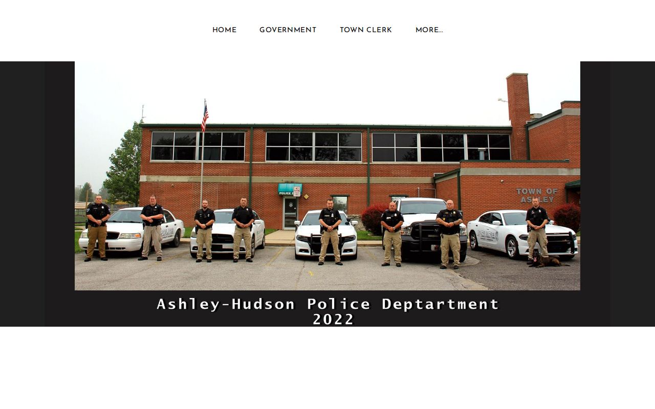 Ashley-Hudson Police Department contact for Ashley warrant routing